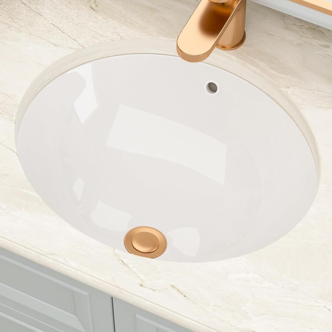 19" x 16" Oval Undermount Bathroom Sink