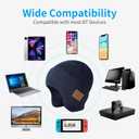 Bluetooth Beanie for Men Women, HD Stereo Sound Beanie with Headphones, Unique Tech Gifts for Men Husband Him Teen (Blue)