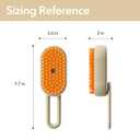 Patented 3-in-1 Cat Spray Brush with Silicone Comb: Shedding, Cleaning & Massage, Pet Steam Grooming Tool, Ideal for indoor Long or Short Haired Cats, Dogs, Rabbits & Pets (Beige)