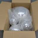 4 Pack Large Disco Ball Silver Hanging Disco Balls Reflective Mirror Ball Ornament for Party Holiday Wedding Dance and Music Festivals Decor Club Stage Props (12 Inch, 8 Inch, 6 Inch, 4 Inch)