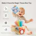 Baby Tissue Box Toy for Babies 6-12 Months - Montessori Sensory Toys for Babies 1 Year Old - Boy Girl Shower Gifts 6 9 12 18 Months Old