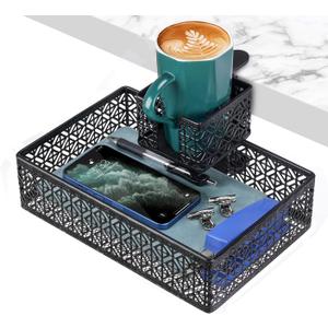Black Modern Under Desk Drawer Organizer Clip-on Cup Holder & Phone Holder