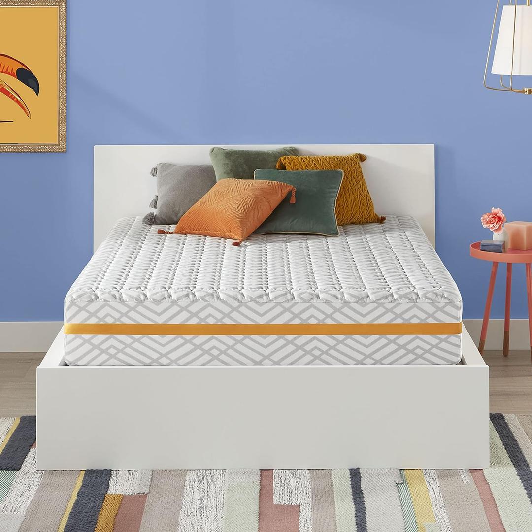 Simmons - Premium Hybrid Memory Foam Mattress - 10 Inch, Full Size, Individually Wrapped Coils, Cooling Foam, Quilted Cover, CertiPur-US Certified, 100-Night Trial