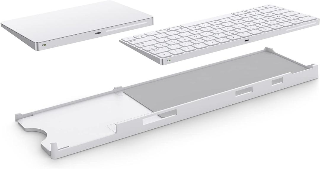 Stand Compatible with Apple Magic Wireless Keyboard and Apple Magic Trackpad (Apple Keyboard & Trackpad are not Included) (1104-White)