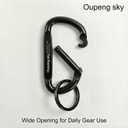 Carabiner Clip - Heavy Duty Carabiners 800lbs-13KN (2922 lbs) Carabeaner D Ring Shape,Key Chain Clip Hook,Keychain Clip,Multipurpose for Camping, Hiking,Backpacking or Other Outdoor Activities.
