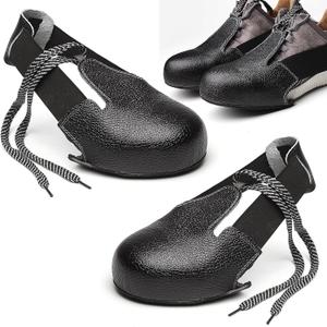 Steel Toe Covers for Shoes, No Slip Safety Toe Cap Cover Metal Protector for Toe in Industry and Workplace Men Women(Black 2.0)