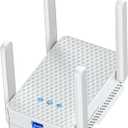 2026 WiFi 6 Extender Signal Booster, Longest Range up to 19980 sq.ft for Home, AX3000 Dual Band WiFi Repeater, Wireless Internet Extender with Gigabit Ethernet Port, 10X Faster Access Point, Onemesh (white glossy)