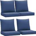 Amopatio Outdoor Cushions for Patio Furniture, Outdoor Chair Cushions Fits 4-seat Sectional Conversation Sets, Patio Replacement Seat Cushion for Patio Chairs (Navy)