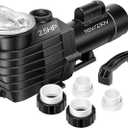 VIVOHOME 2.5HP Dual Voltage Pool Pump, High Lift 78FT Self-Priming, DOE Energy Saving, 1.5" & 2" Connectors w/Strainer Basket for In/Above Ground Pools