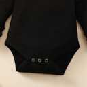 Baby Girl Solid Color Romper Infant Ruffle Sleeve Bodysuit One Piece Outfit Toddler Jumpsuit clothes (Black), 6-9 Months