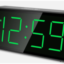 Peakeep Battery Operated Digital Alarm Clock for Bedrooms - Cordless Large Big