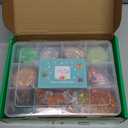 SIMPLIPLAY Construction Sensory Kit with 6 PCS 18oz Glitter Doughs & Accessories(About 80pcs), Color Dough Set, Construction Boy Sensory Kit with Toy Trucks for Kids Toddlers Creative Gift