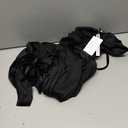 MEROKEETY Women's V Neck Wrap Velvet Maxi Wedding Guest Dress Bell Sleeve Split Bridesmaid Cocktail Party Formal Dresses (Medium, Black)