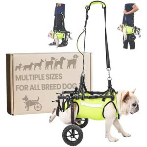Acesolid Adjustable Dog Wheelchair for Back Legs, for All Breed Dog - Includes High-Visibility Vest, Leash & Sling Lift, Lightweight Pet Wheelchair for Disabled Hind Legs (Medium, for Small Breed Dog)