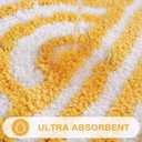 Uphome Bathroom Runner Rug, Yellow and White Sun Long Bath Mat, Non Slip Water Absorbent Bath Rug, Modern Minimalism Aesthetic Machine Washable Bathroom Floor Mat for Bathtub Sink Laundry, 20x59 inch