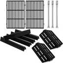 Grillflame Genesis 300 E-310 Parts 7524 Grill Grate 7621 Flavorizer Bars Heat Deflectors Burner Tubes Replacement Parts for Weber Genesis E-310 E-330 S-330 S-310 E/ S-320 Gas Grill GS4 Cooking Grates