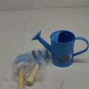 Sungmor Small Watering Can Set Cute Little Gardener Kit | Package Includes 3PC Blue Number Watering Can & Trowel & Rake Gardening Hand Tools | Perfect for Garden,Yard or Beach