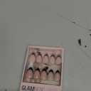 Glamnetic Press-On Nails Bundle - Smoke Salt & Caviar | Short Oval Glazed Black French Tips | Short Almond Glossy Black French Tip Fake Nails | Durable, Salon-Quality Nail Kits