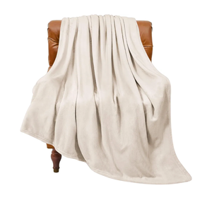 BEDELITE Fleece Blanket Beige Throw Blankets for Couch & Bed, Luxury Plush Cozy Fuzzy Blanket 50" x 60", Super Soft Warm Lightweight Throw Blanket for Travel Camping
