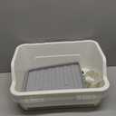 Dish Drying Rack, Plastic Plate Cup Dryer Holder with Lid Removable Drainboard, Cutlery Utensil Dish Nursing Bottle Organizer for Tableware, Kitchen Cabinet