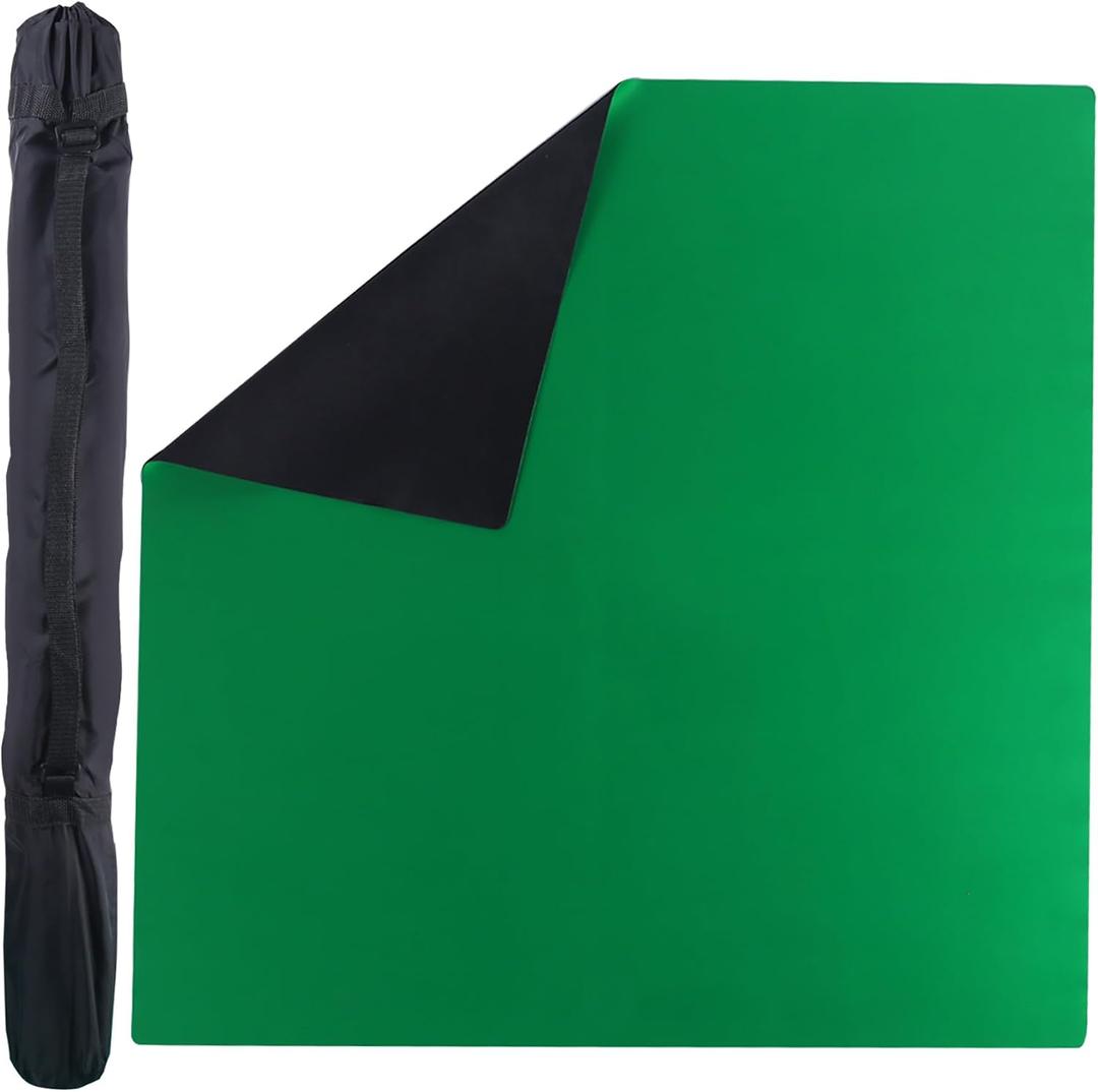 GSE Games & Sports Expert 32 x 32 Inches Rubber Anti-Slip Playmat, Mahjong, Dominoes, Poker Cards and Board Games Tabletop Cover Mat with Carrying Bag (Green), 1-Pack