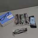 CLASAGA Progressive Multifocus Reading Glasses for Women Men, Blue Light Blocking Multifocal Computer Readers Eyeglasses (4 Mix#)