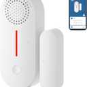 WiFi Door Sensor Alarm: Smart Door Window Sensor with 90db Alarm & App Notification, Wireless Door Open Contact Sensor for Home Security Burglar Alert Compatible with Alexa Google Home (1pack)