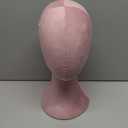 Wig Head Stand Mannequin Head Hat Display Stand Velvet Wig Holder for Mask, Headdress, Necklace (Pink)