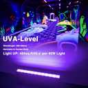 40W LED Black Light Bar for Glow Party, Blacklight with Plug &Switch, Each Light Up 484 Sq.ft Area, Halloween Glow Lights, Body Paint, Stage Lighting
