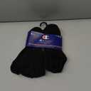 Champion Men's Logo Super No Show Socks, 6-pairs (Black)