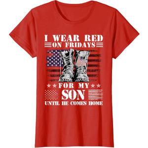 I Wear Red On Fridays for My Son Until He Comes Home T-Shirt M