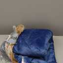 Smiry Fuzzy Couch Cover for Dogs, Non Slip Washable Pet Sofa Cover, Scratch Proof Hair Resistant Plush Sofa Slipcover, Pet Friendly Couch Cushion Protector for Cat, Navy, 27.6" x 70.9"