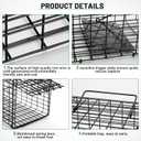 Qualirey 2 Pcs Humane Squirrel Trap Heavy Duty Live Animal Chipmunk Catch and Release Rat Trap for Outdoor Small Animals Mouse Raccoon Stray Cat Rodent Weasels(Black)
