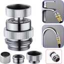 Brass sink faucet to garden hose adapter, Ceaeso Sink Faucet Adapter Kit with Aerator,Multi-thread garden hose adapter for male to female connectors