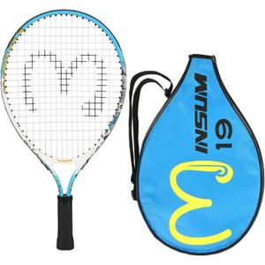 INSUM 17-25 inch Kids Tennis Racket for Aged 2~12 Starter, Multi-Color & Size Toddlers Tennis Racket for Boys & Girls Beginner, Come with Shoulder Cover Bag for Carry, 19"