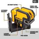 DEWALT 12V MAX Laser Level, 2 Spot and Cross Line Laser, Red (DW0822LR)
