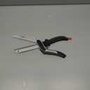 6-in-1 Cutting Board Scissors  Kitchen Shears Heavy Duty with Built-In Mini Board, Ribbed No-Slip Blade, Spring-Assist, Safety Lock & Dishwasher-Safe Design  Meat Scissors for Veggies, Fruits, Fish