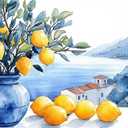 cupmod Lemon Paint by Numbers Kits for Adults, DIY Lemon Tree Adult Paint by Number Kits on Canvas, Oil Painting by Number Kits for Home Decor (16x20 Inch)