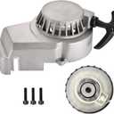 GOOFIT Metal Pull Starter Start for 2 Stroke 47cc 49cc Pocket Bike Mini Bike Dirt Bike Scooter ATV Quad Motorcycle (Grey)