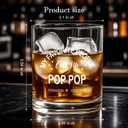 2 x My Favorite People Call Me Pop Pop Whiskey Glass, Funny Pop Pop Gifts, Grandfather Grandpa Gifts from Grandchildren for Fathers Day Birthday Christmas Day, 10oz (Transparent)