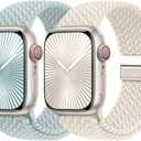 Braided Stretchy Bands with Magnetic Clasp Compatible for Apple Watch Band 38mm 40mm 41mm 42mm 44mm 45mm 46mm 49mm Women Men, Nylon Sport Solo Loop for iWatch Series 11 10 9 8 7 6 5 4 3 Ultra 3 2 1 SE