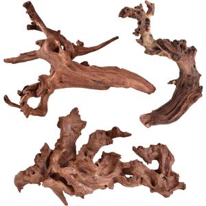 majoywoo Natural Coral Driftwood for Aquarium Decor Fish Tank Decorations, Assorted Driftwood Branch 6-10" 3 Pcs, Reptile Decor