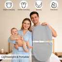 Baby Changing Pad, Waterproof Vegan Leather Wipeable Diaper Changing Pad with Safety Strap Non-Slip Changing Mat for Dresser & Table