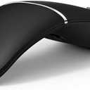 Wireless Mouse Bendable Rotating Design, Dual Mode (BT+ 2.4GHz) arc Rechargeable Travel Wireless Mouse for Microsoft Laptop PC Tablet Graphite Black