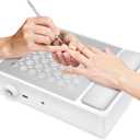 FAHKNS Nail Dust Collector for Nail Tech & Acrylic Nail Polishing, Adjustable Speed Nails Extractor Vacuum, Powerful Vacuum Fan, Low Noise, Reusable Filter & Magnetic Detachable Nail Salon