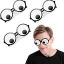 Delphinus Googly Eyes Glasses, Funny Googly Eyes Goggles Shaking Party Glasses (3PCS)