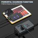 200W 7-in-1 Car Power Inverter DC 12V to 110V AC with PD 27W USB-C & QC 3.0, Dual AC Outlet Car Plug Adapter for Vehicles, LED Voltage Display, Quiet Cooling Fan for Laptop CPAP Road Trip Camping