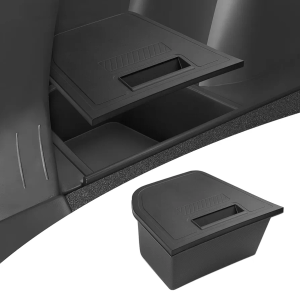 Karltys Trunk Storage Box with Lid for Chevy Trax 2024 2025, TPE Waterproof Car Trunk Organizer, Rear Trunk Side Storage Bin Box for 2025 Chevrolet Trax Accessories (Left Side)