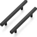 Ravinte Black Cabinet Handles 15 Pack 4-1/2 inch Matte Black Square Cabinet Pulls Kitchen Hardware 7 inch Overall Length Kitchen Drawer Pulls