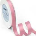 Pack of 2, Double Faced Pink Satin Ribbon, 5/8" x 50 Yards Ribbons, Perfect for Crafts, Wedding Decor, Bow Making, Sewing, Gift Package Wrapping and More